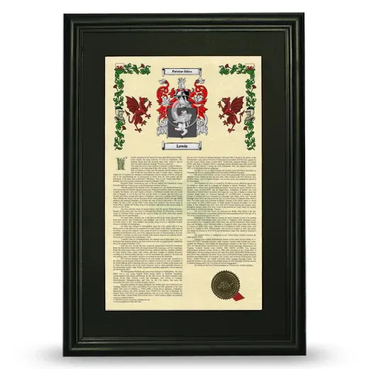 Lewis Deluxe Armorial Framed - Black