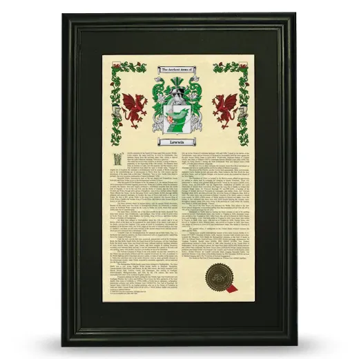 Lewwis Deluxe Armorial Framed - Black