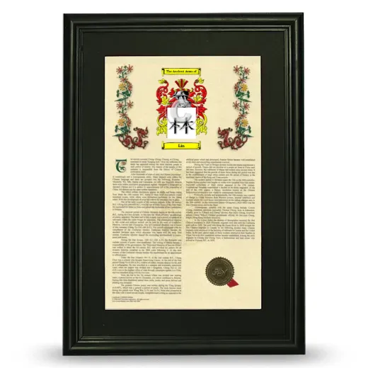 Lin Deluxe Armorial Framed - Black