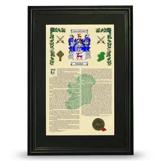 Linaman Deluxe Armorial Framed - Black