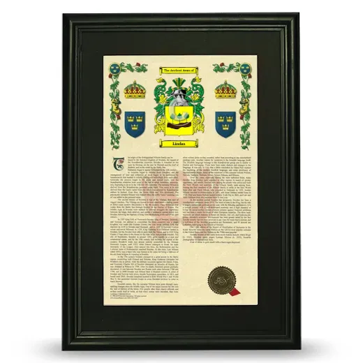 Lindas Deluxe Armorial Framed - Black