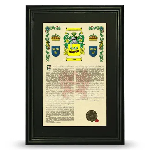 Linde Deluxe Armorial Framed - Black
