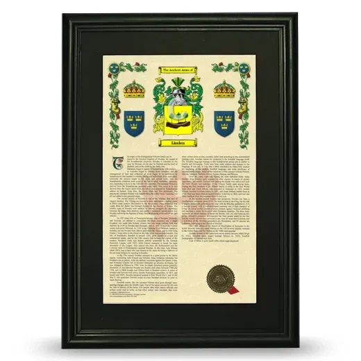 Linden Deluxe Armorial Framed - Black