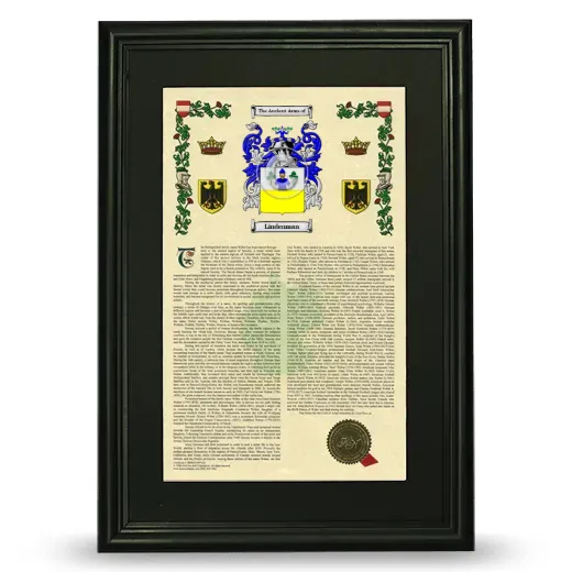 Lindenman Deluxe Armorial Framed - Black