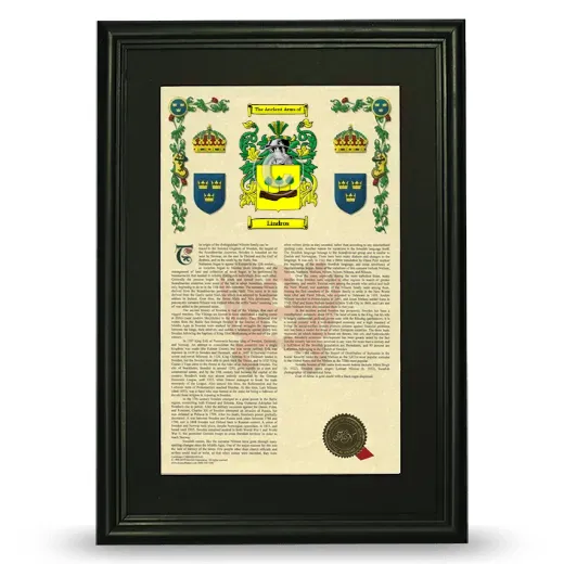 Lindros Deluxe Armorial Framed - Black