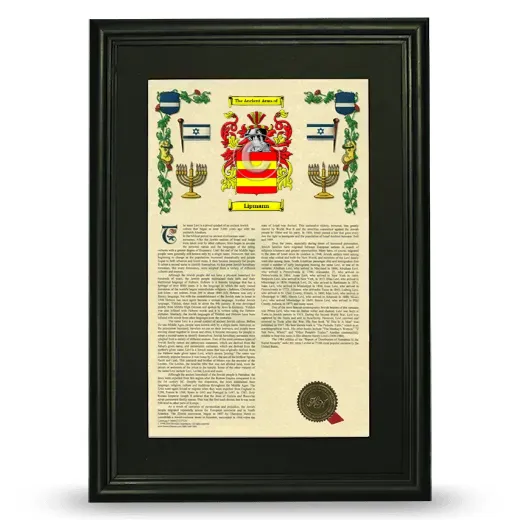 Lipmann Deluxe Armorial Framed - Black