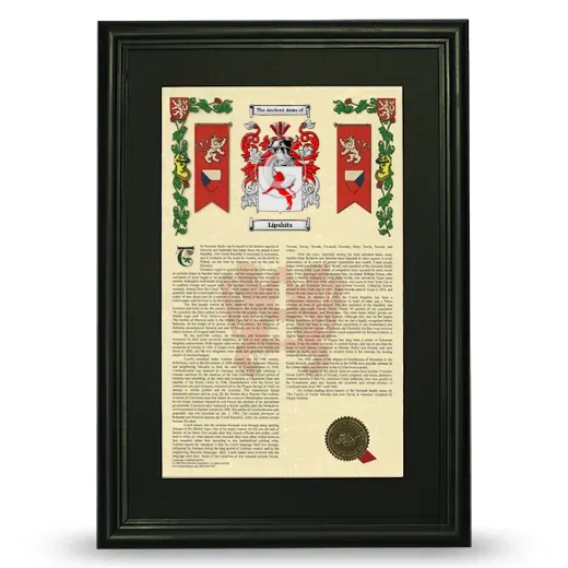 Lipshits Deluxe Armorial Framed - Black