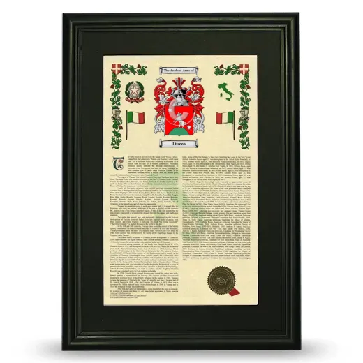 Liuzzo Deluxe Armorial Framed - Black