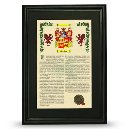 Llewellen Deluxe Armorial Framed - Black