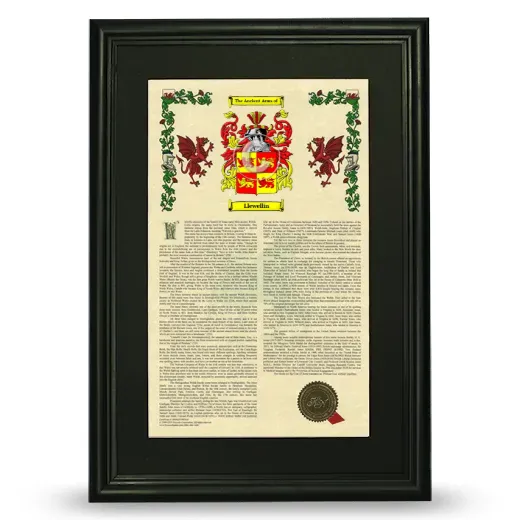 Llewellin Deluxe Armorial Framed - Black