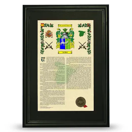 Lo faro Deluxe Armorial Framed - Black