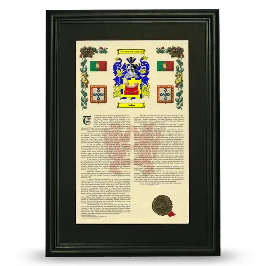 Lobo Deluxe Armorial Framed - Black