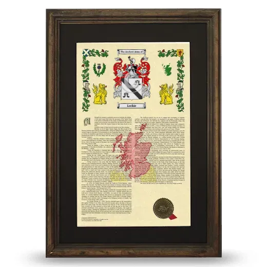 Lockie Deluxe Armorial Framed - Brown