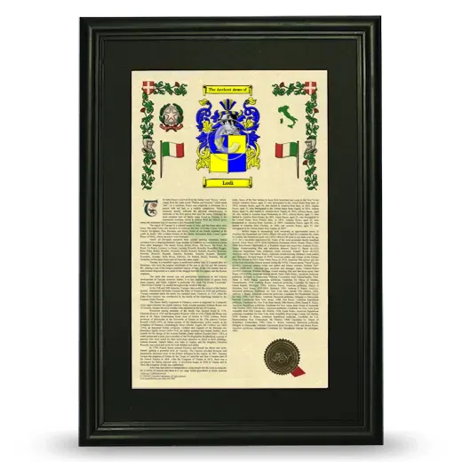 Lodi Deluxe Armorial Framed - Black
