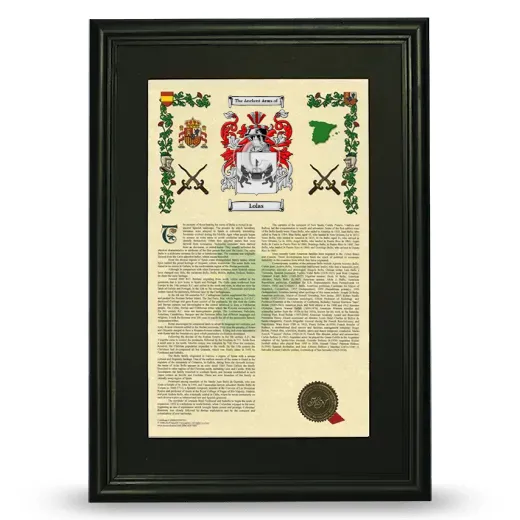 Lolas Deluxe Armorial Framed - Black