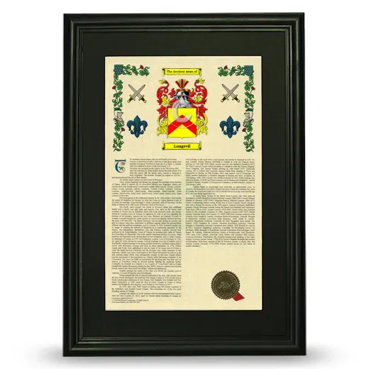 Longevil Deluxe Armorial Framed - Black