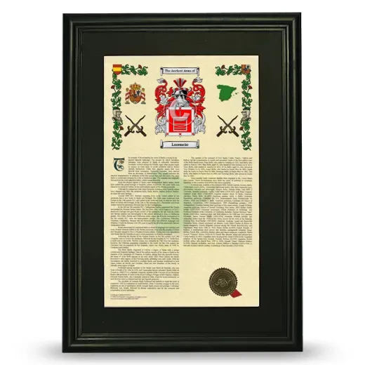 Lorencio Deluxe Armorial Framed - Black