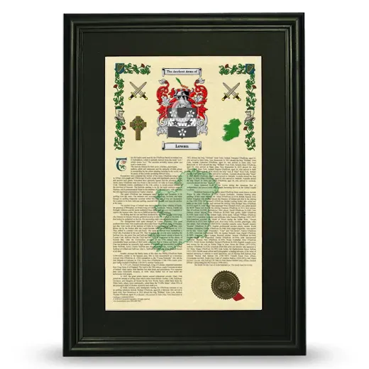 Lowan Deluxe Armorial Framed - Black