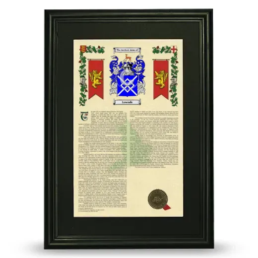 Lownds Deluxe Armorial Framed - Black