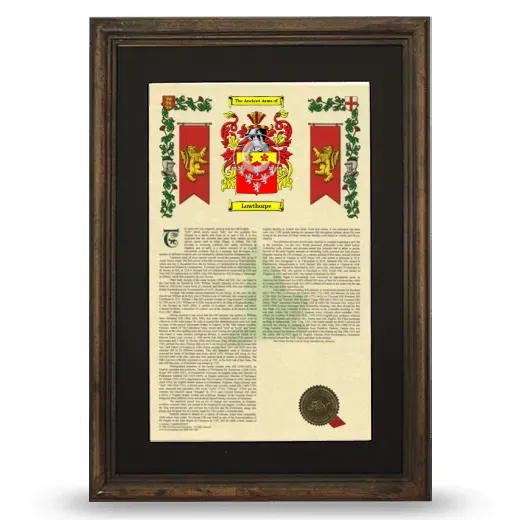 Lowthorpe Deluxe Armorial Framed - Brown