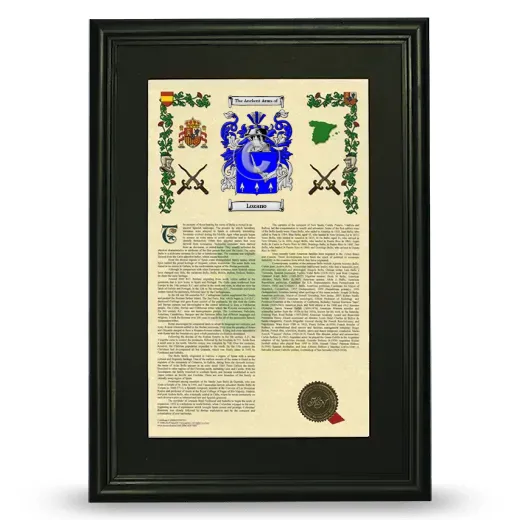 Lozano Deluxe Armorial Framed - Black