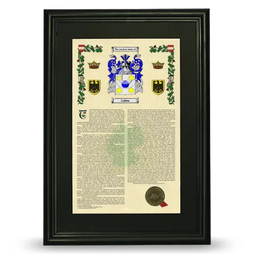Luben Deluxe Armorial Framed - Black