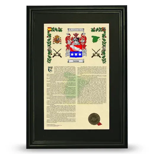 Lucena Deluxe Armorial Framed - Black