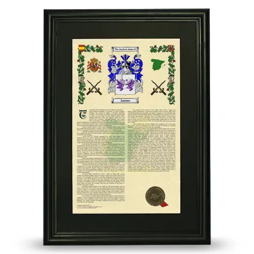 Lucero Deluxe Armorial Framed - Black