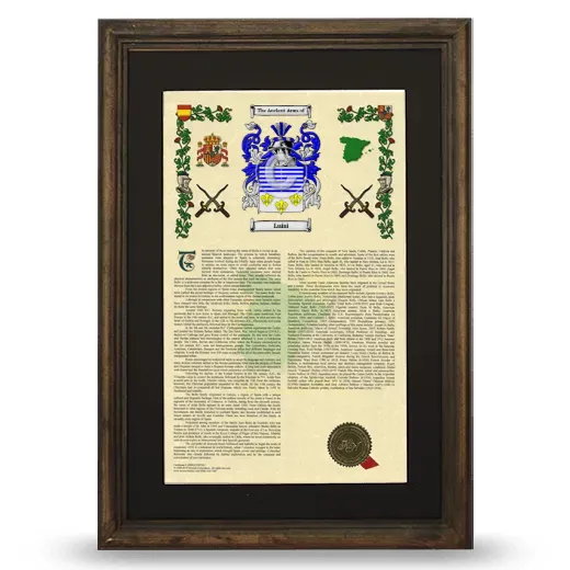 Luisi Deluxe Armorial Framed - Brown