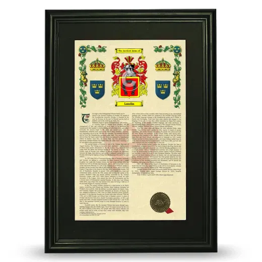 Lundin Deluxe Armorial Framed - Black