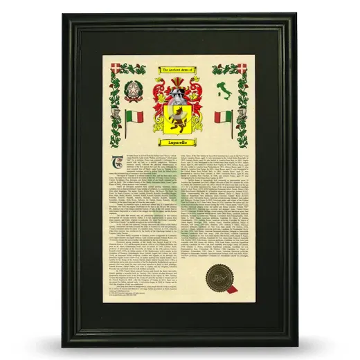 Luparello Deluxe Armorial Framed - Black