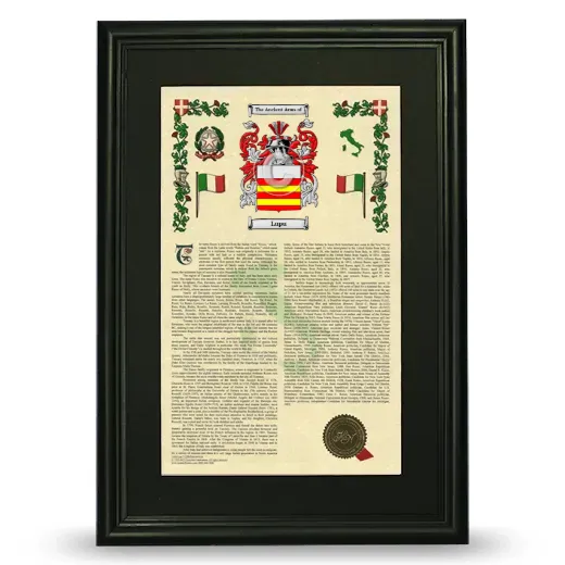 Lupu Deluxe Armorial Framed - Black