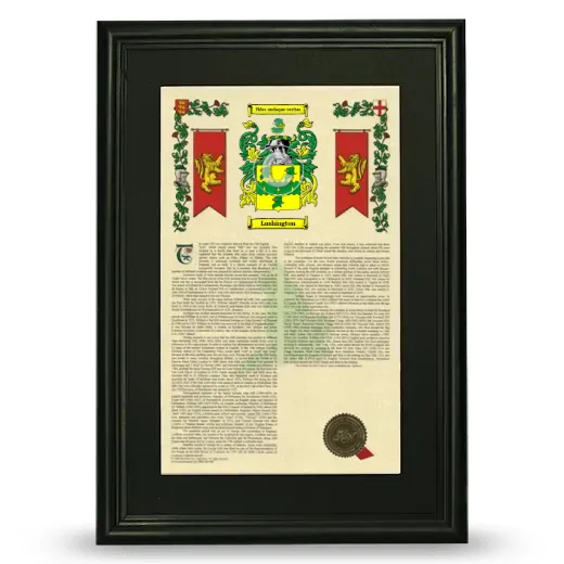 Lushington Deluxe Armorial Framed - Black