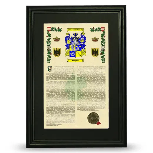Lutgens Deluxe Armorial Framed - Black