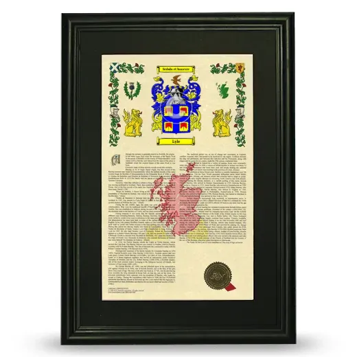 Lyle Deluxe Armorial Framed - Black
