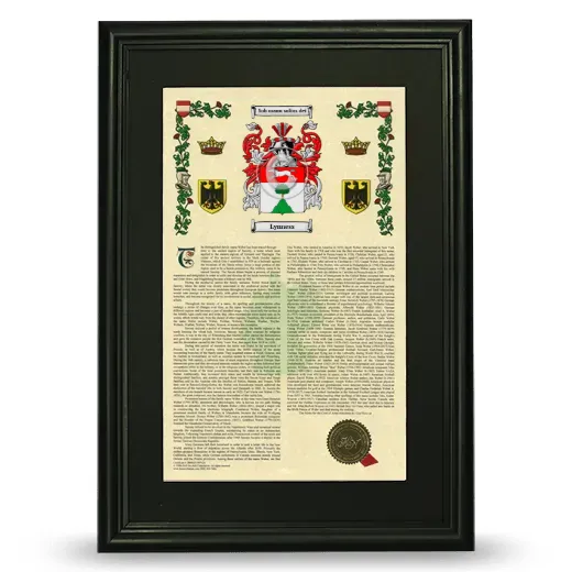 Lynness Deluxe Armorial Framed - Black