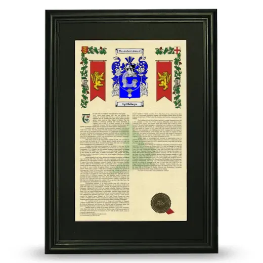 Lyttleboys Deluxe Armorial Framed - Black