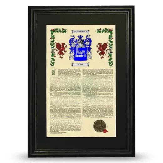 M lees Deluxe Armorial Framed - Black