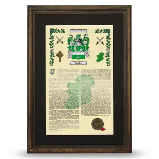 MacAbee Deluxe Armorial Framed - Brown