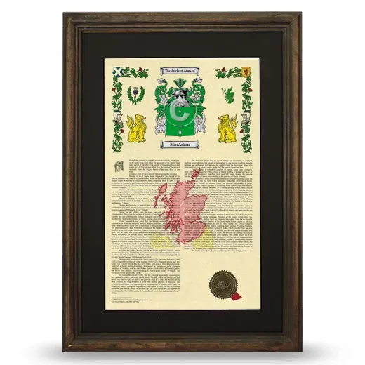 Macadam Deluxe Armorial Framed - Brown