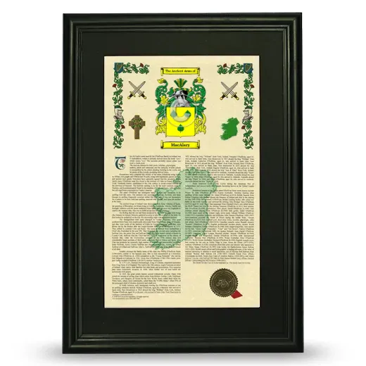 MacAlary Deluxe Armorial Framed - Black