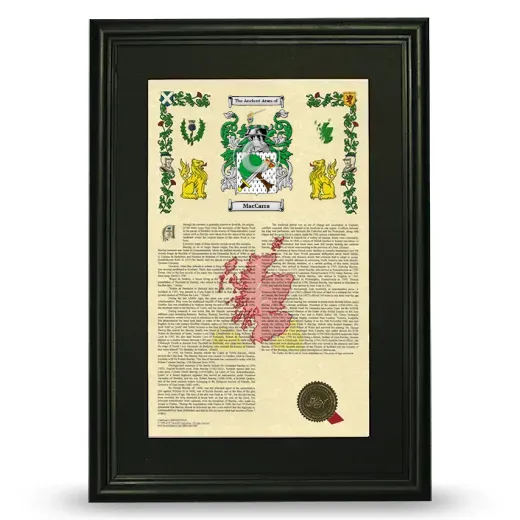MacCarra Deluxe Armorial Framed - Black
