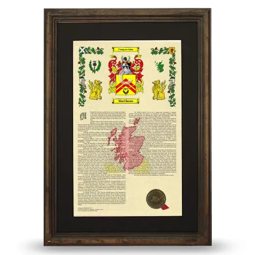 MacClaran Deluxe Armorial Framed - Brown