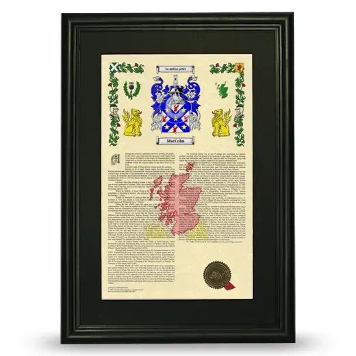 MacColm Deluxe Armorial Framed - Black