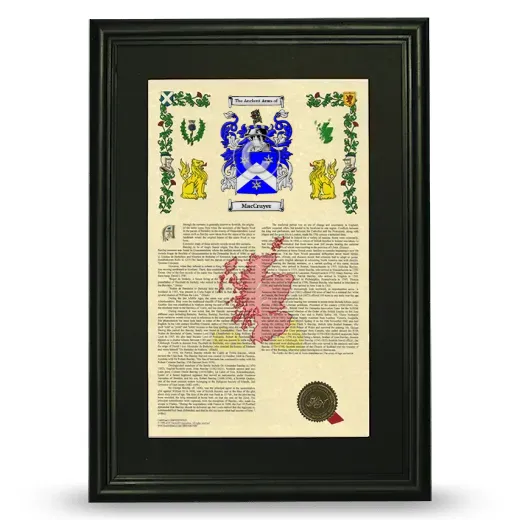 MacCruyer Deluxe Armorial Framed - Black