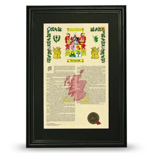 MacDonalds Deluxe Armorial Framed - Black