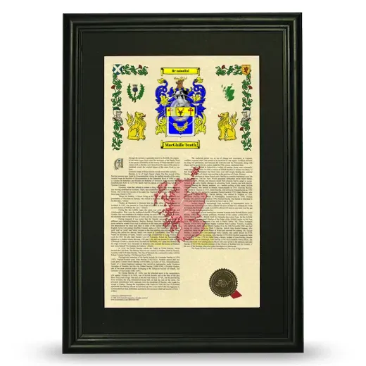 MacGhille'brath Deluxe Armorial Framed - Black