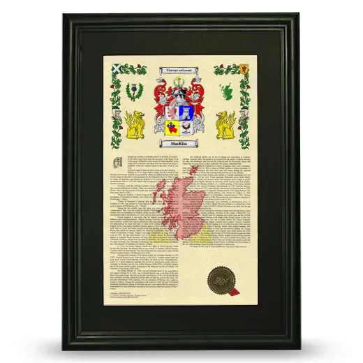 MacKlin Deluxe Armorial Framed - Black