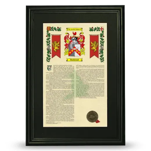 Mackwood Deluxe Armorial Framed - Black