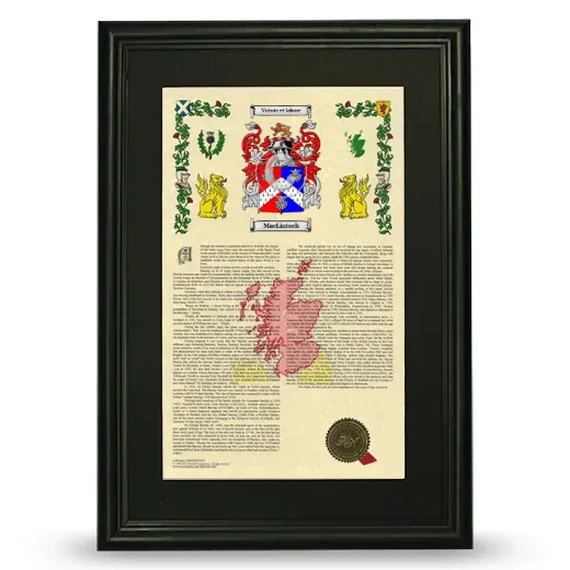 MacLintoch Deluxe Armorial Framed - Black